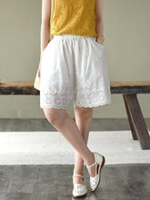 Artistic Retro Hollow Embroidered Shorts